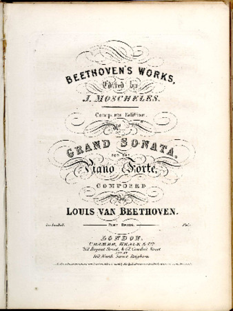 Grand sonata for the piano forte, : Part [1] op. 106 / composed by Louis van Beethoven thumbnail