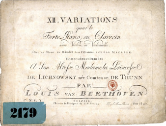 Variations on a theme by Handel, WoO 45 (Peters) thumbnail