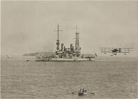 U.S.S. Oregon and Lockheed Model G airplane thumbnail