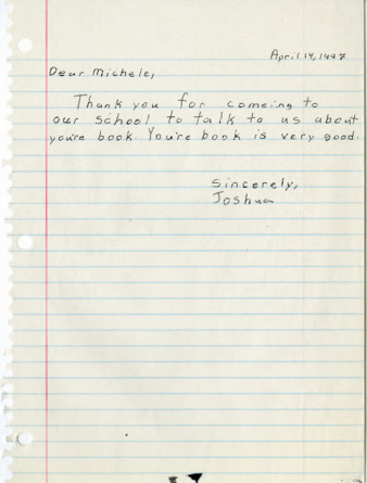 Fan letter to Michele Serros thumbnail