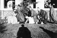 Students in costumes on "Campus day." thumbnail