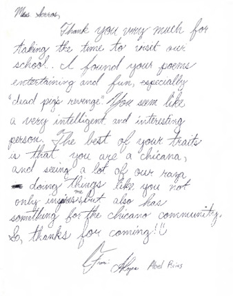 Letter from Abel Rojas thumbnail