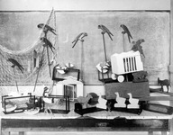 Classroom display of wooden animals and toys thumbnail