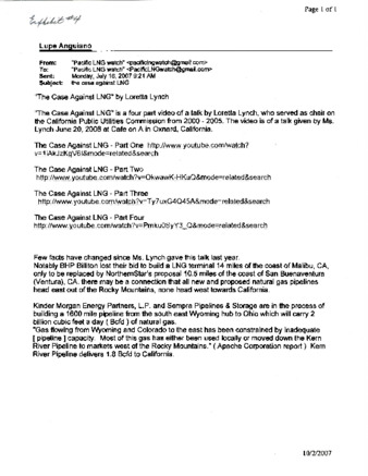 The Case Against LNG by Loretta Lynch thumbnail