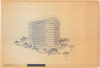 Doheny Towers, view from Doheny, drawing no. P-1 thumbnail