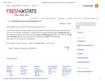Affordable Care Act info workshops begin Oct. 22 thumbnail