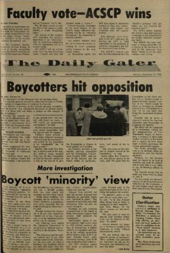 The Daily Gater 12 December 1966 thumbnail