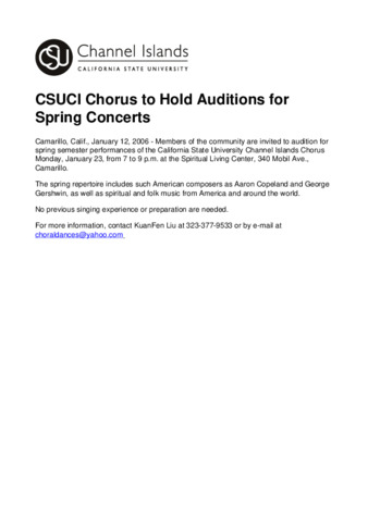 CSUCI Chorus to Hold Auditions for Spring Concerts thumbnail