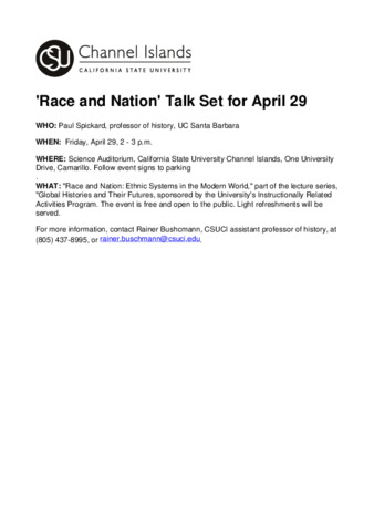 'Race and Nation' Talk Set for April 29 thumbnail