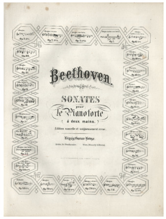 Piano sonata no. 21, op. 53, published by Gustav Heinze thumbnail
