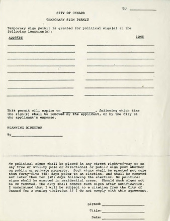 City of Oxnard Temporary Sign Permit thumbnail