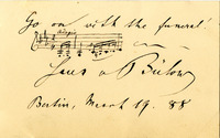 Hans von Bülow autographed quotation from Beethoven's Eroica thumbnail