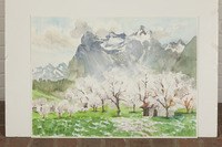 Alps With Blossom Trees thumbnail