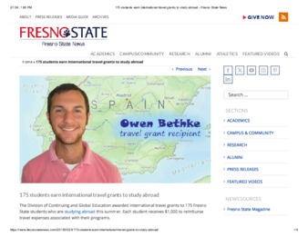 175 students earn international travel grants to study abroad thumbnail