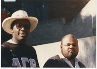 [Two Black students in the University Union plaza] thumbnail