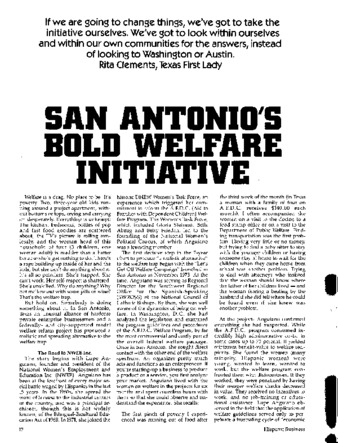 San Antonio's bold welfare initiative thumbnail