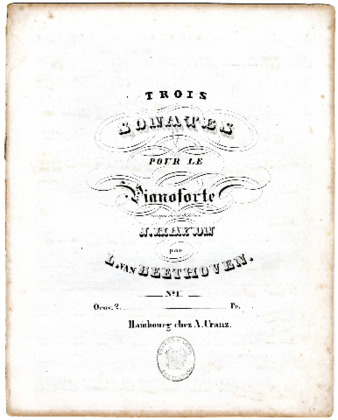 Trois sonates pour le pianoforte composées et dédiées à J. Haydn par L. van Beethoven.; No. I [ i.e. III]; Oeuv. 2 thumbnail
