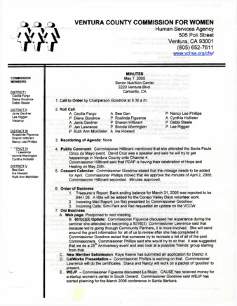 Minutes May 7, 2005 thumbnail