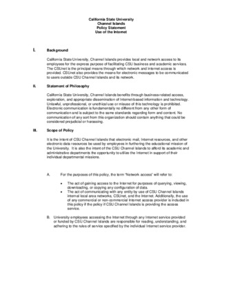 Use of the Internet Policy Statement thumbnail