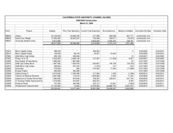 2009 March Construction report – summary thumbnail