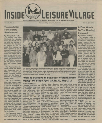 Inside Leisure Village Vol. 15 No. 1 thumbnail