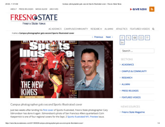 Campus photographer gets second Sports Illustrated cover thumbnail