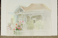 Roses, White Picket Fence, Victorian House thumbnail