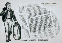 Crew advertisement for a Privateer Ship from the Boston Gazette thumbnail