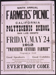 Broadside Welcoming the Community to the Ninth Annual Farmers' Picnic thumbnail