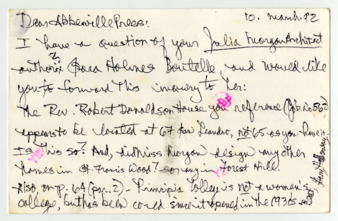 Boutelle's Julia Morgan Project Research Files thumbnail