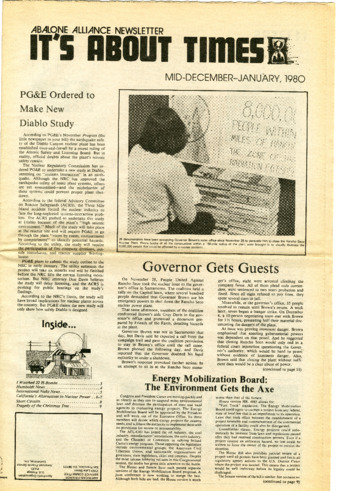 It's About Times: Abalone Alliance Newsletter, December-January 1980 thumbnail