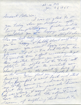 Letter from Carl D. Duncan to Patricia Whiting, January 26, 1966 thumbnail