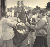 Photo of Ventura POW/MIA Hoisting Flag with Congressman Robert Lagomarsino thumbnail