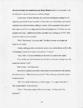 Rough draft of a chapter in Honey Blonde Chica by Michele Serros thumbnail