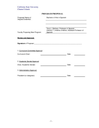 SP 04-08 Program Proposal - Bachelor of Arts in Spanish thumbnail