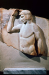 Votive relief of a youth crowning his own head thumbnail