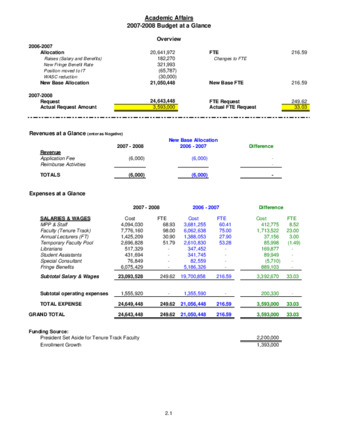Academic Affairs 2007-2008 Budget Overview thumbnail