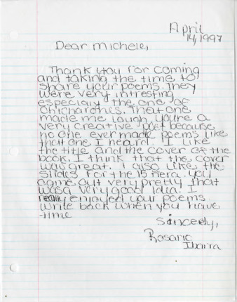 Letter from Rosario Ibarra thumbnail