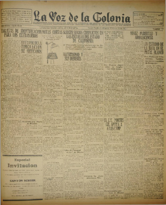La Voz de La Colonia 13 de febrero de 1930 thumbnail