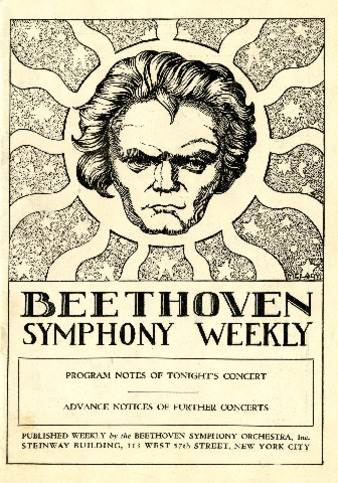 Beethoven Symphony Weekly, New York, October 1928 thumbnail
