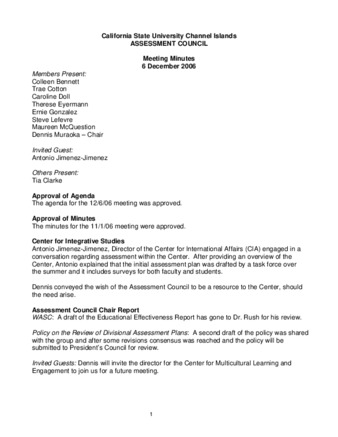 2006_12_06 Assessment Council Minutes thumbnail