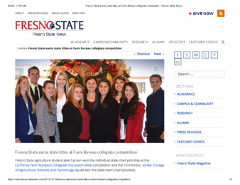 Fresno State earns state titles at Farm Bureau collegiate competition thumbnail