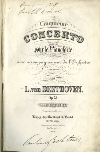 Piano concerto no. 5 in E-flat major, op. 73, score thumbnail