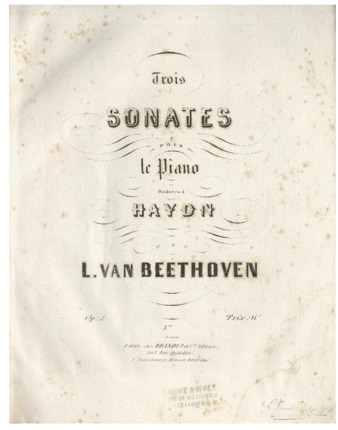 Piano Sonata no. 2 in A major op. 2, no. 2, published by Brandus. thumbnail