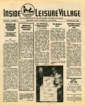Inside Leisure Village Vol. 7 No. 11 thumbnail