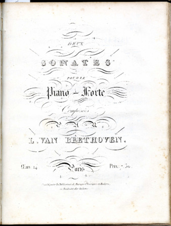 Deux sonates pour le piano-forte composées par L. van Beethoven. Oeuv. 14 ... thumbnail