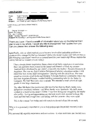 Email Between Alicia Doyle and Lupe Anguiano thumbnail