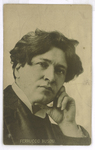 Ferruccio Busoni postcard photograph with autograph quotation from Beethoven's Variations for piano, WoO 80 thumbnail