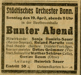 City Orchestra of Bonn, Sunday April 19 in the Beethovenhalle thumbnail