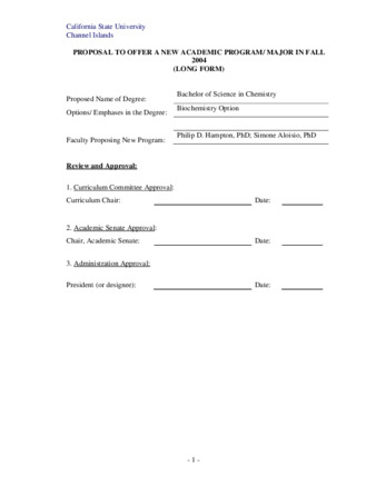 SP 04-19 Proposal to Offer a New Academic Program - Major in Fall 2004 - Bachelor of Science in Chemistry thumbnail